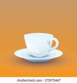 Realistic cup vector