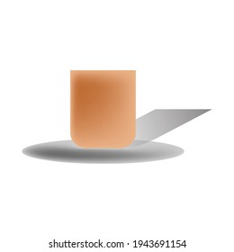 realistic cup vector with brown color