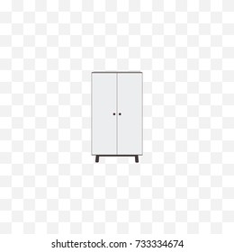 Realistic Cupboard Element. Vector Illustration Of Realistic Wardrobe Isolated On Clean Background. Can Be Used As Wardrobe, Cupboard And Furniture Symbols.