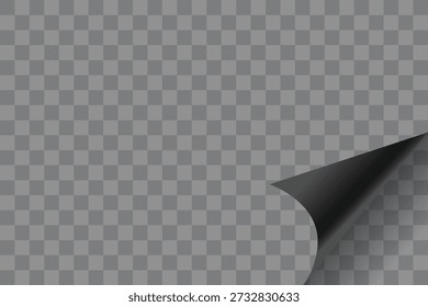 Realistic curled paper mockup element design.