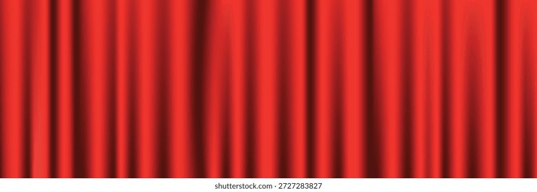realistic curtain background template with red color vector design graphic