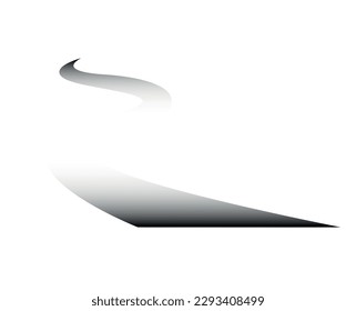 Realistic curved rainbow spectrum road on white background vector illustration