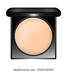 realistic cushion compact foundation packaging template. Vector Illustration EPS 10.