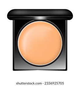 realistic cushion compact foundation packaging template. Vector Illustration EPS 10.