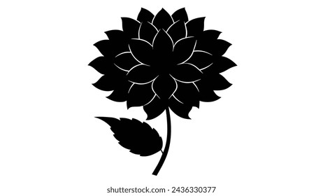 realistic dahlia flower vector illustration 