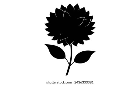 realistic dahlia flower vector illustration 