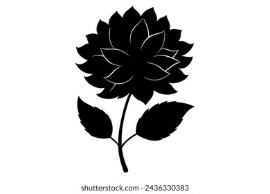 realistic dahlia flower vector illustration 