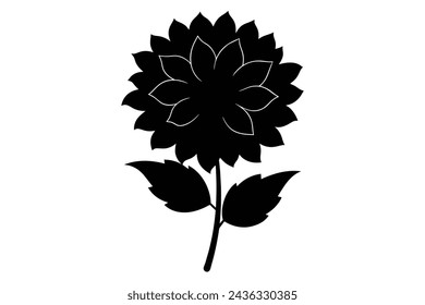 realistic dahlia flower vector illustration 