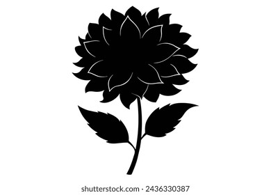 realistic dahlia flower vector illustration 