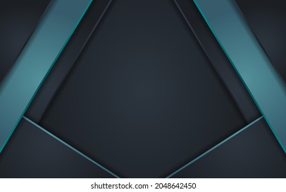 Realistic dark background with line gradient green