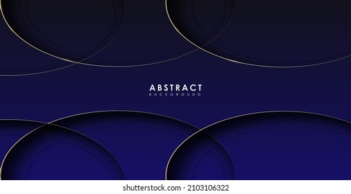 Fondo azul oscuro realista con forma de círculo. Pancarta azul abstracta