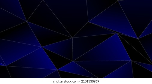Fondo azul oscuro realista con baja forma de polo y sombra. Pancarta azul abstracta
