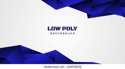 Fondo azul oscuro realista con baja forma de polo y sombra. Pancarta azul abstracta