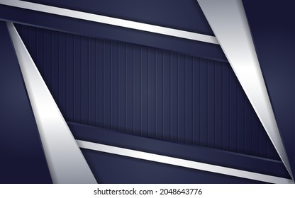 Realistic dark blue background texture with line gradient silver