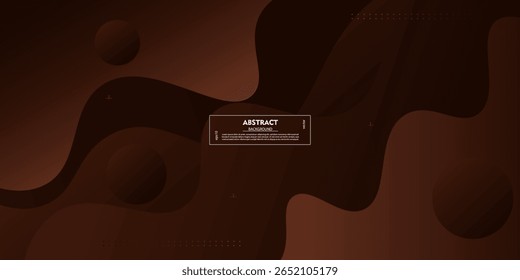 Realistic dark brown abstract dynamic color wave pattern. Trendy wave pattern element background. Vector Eps10