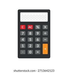 Ilustração de vetor de calculadora eletrônica escura realista