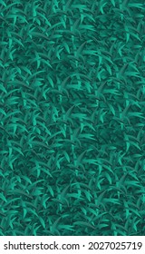 Realistic dark green grass, lawn background - Vector illustration