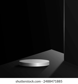 Realistic Dark Object 3D Background Podium for Product Mock Up Photo Product Photo Catalog Futuristic EPS 10