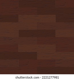 Realistic Dark Wood textured seamless pattern. Wooden plank, board, natural black floor or wall repeat texture. Vector print for interior design, decor print, photo background