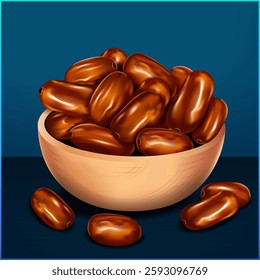 Realistic dates fruit illustration for islamic background