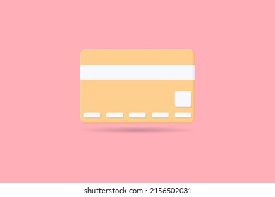 Realistische Debit-Karte 3D-Symbol-Design-Illustrationen. Kreditkarte, Zahlung, Finanzen, Bankwesen, Transaktionsvektordesign