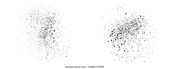 Realistic decorative black color vector blood paint ink splatter dirty stain background