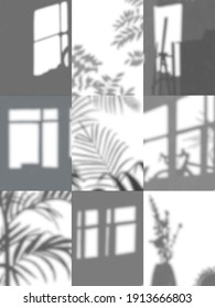 realistic decorative shadow set transparent set vector illustration 