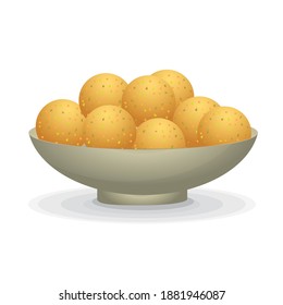 Realistic Delicious Gram Sugur Sweet (Besan Ke Laddu)