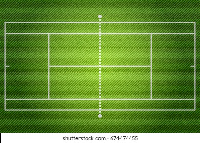 Realistic Denim texture of Tennis field element vector illustration design concept