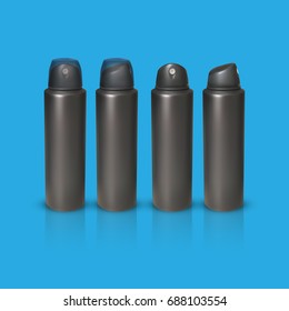 realistic deodorant isolated on blue background. vector illustration