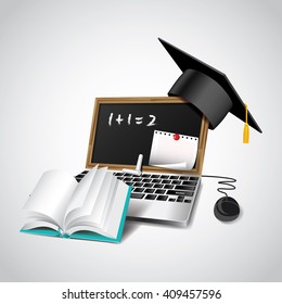 Realistic design back to school theme 