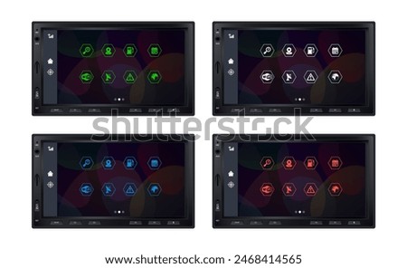 Realistic design car stereo modern