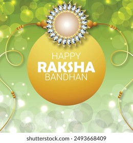 Realistic design concept for happy rakhi