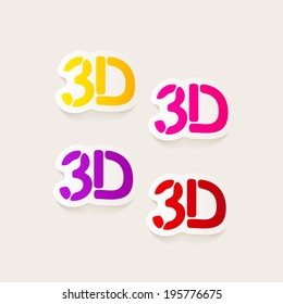 realistic design element: 3d