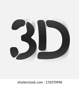 realistic design element: 3d. Modern Graphic Illustration