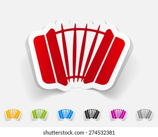 realistic design element. accordion