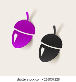 realistic design element: acorns