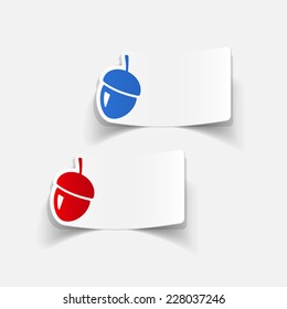 realistic design element: acorns