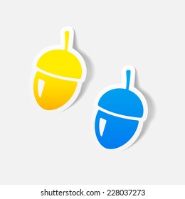 realistic design element: acorns