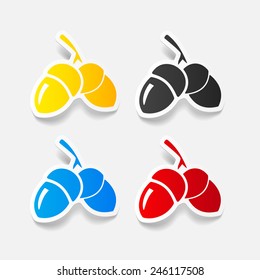 realistic design element: acorns