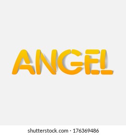 realistic design element: angel. Modern Graphic Illustration