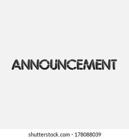 realistic design element: announcement