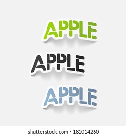 realistic design element: apple