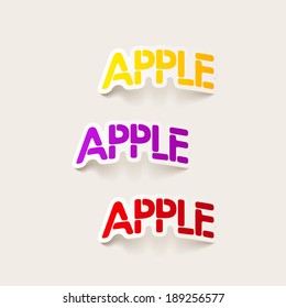 realistic design element: apple
