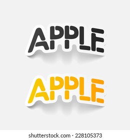 realistic design element: apple