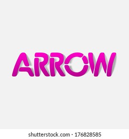 realistic design element: arrow