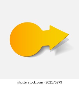 realistic design element: arrow