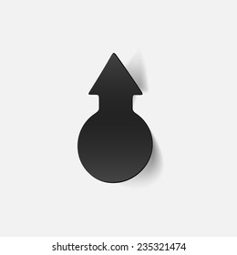 realistic design element: arrow