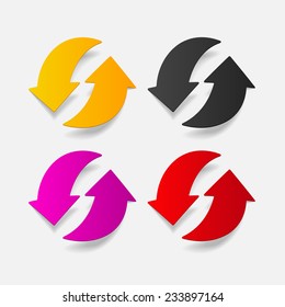 realistic design element: arrow recycling