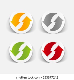 realistic design element: arrow recycling